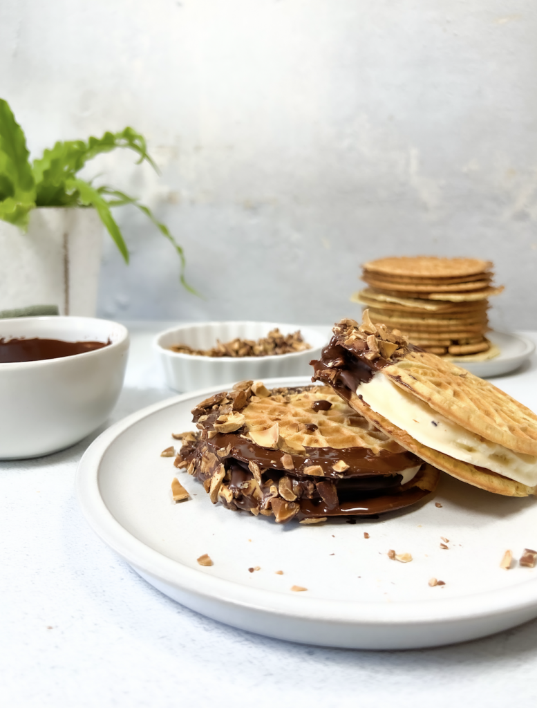 Pizzelle Ice Cream Sandwich by Cristy's Kitchen - FoodSocial